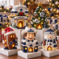 DLCB CHRISTMAS CERAMIC CANDLE HOLDER HQH