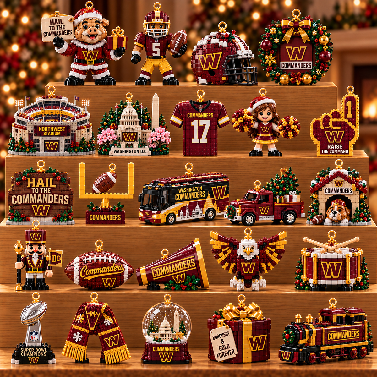 WCD 24-Day Christmas Brick Ornament Advent Calendar NTTB
