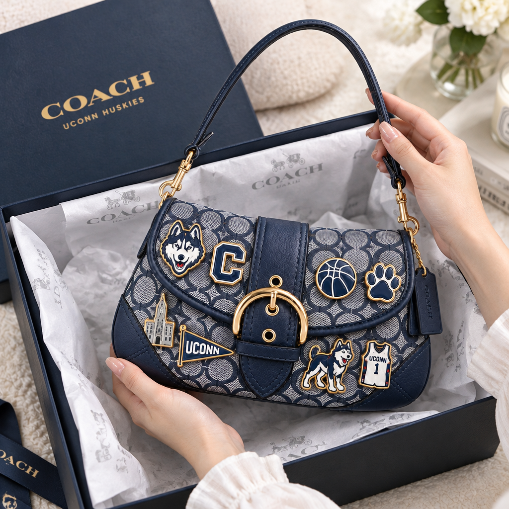 UCONN Huskies Soho Bag With Charm