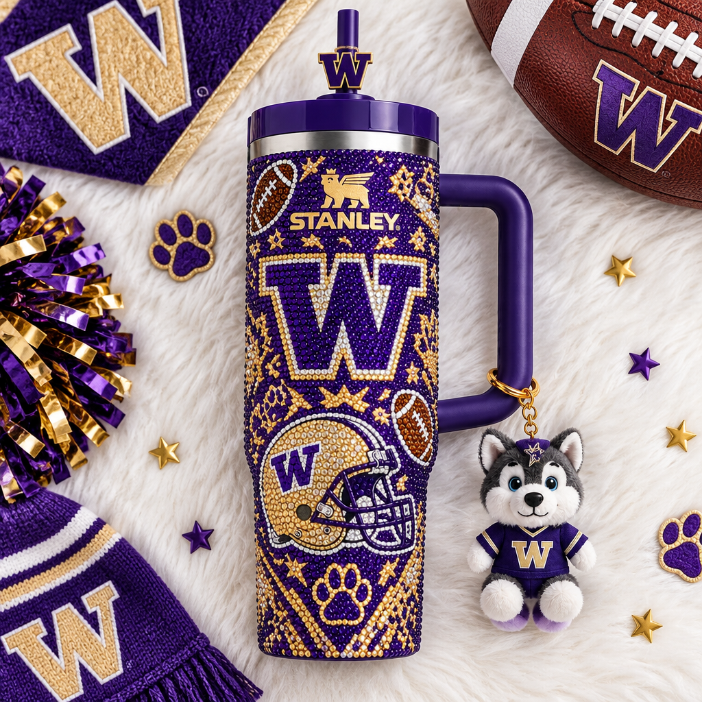 Washington Huskies 40oz Tumbler With Handle TTNL
