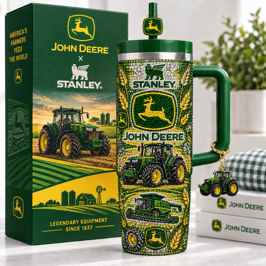 John Deere 40oz Tumbler With Handle TTNL